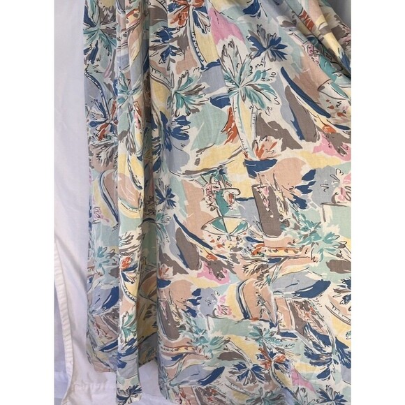 VTG Carol Anderson California Midi Dress Pastel Beach Vacation Button Front - Picture 9 of 11